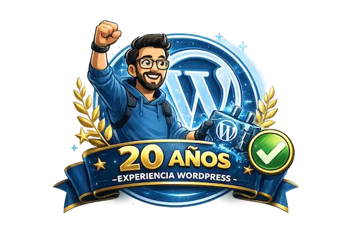 20 años de experiencia en wordpress