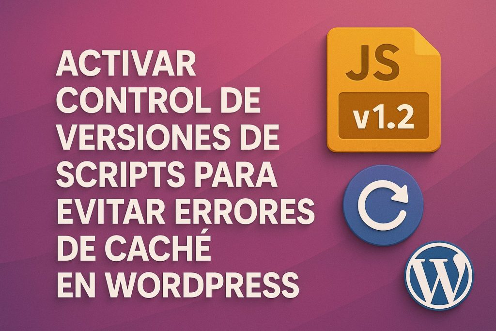 Activar control de versiones de scripts para evitar errores de caché en WordPress