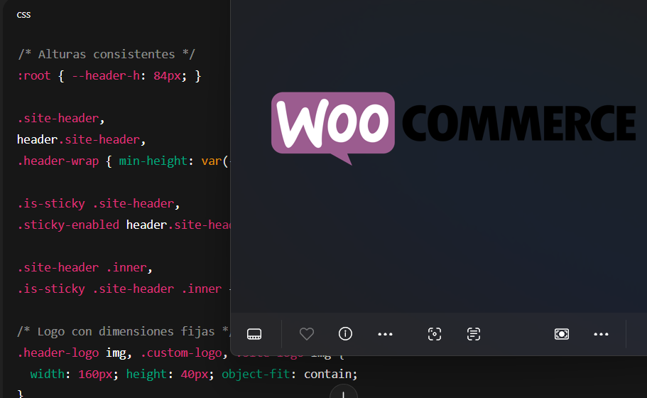 Cómo corregir CLS en la cabecera de WooCommerce sin romper el sticky header