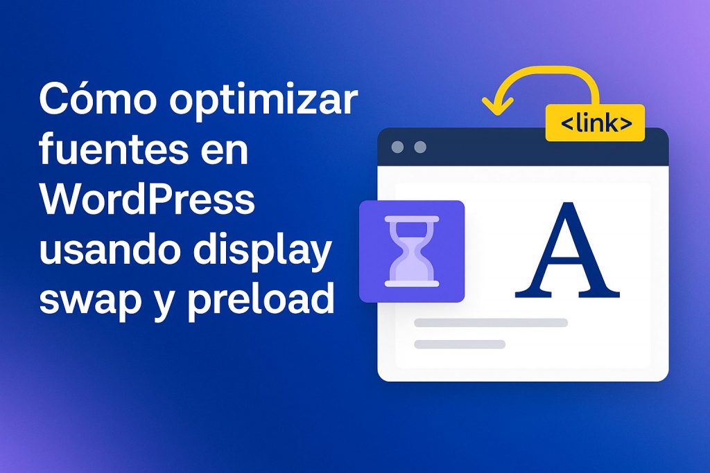 Como optimizar fuentes en WordPress usando display swap y preload