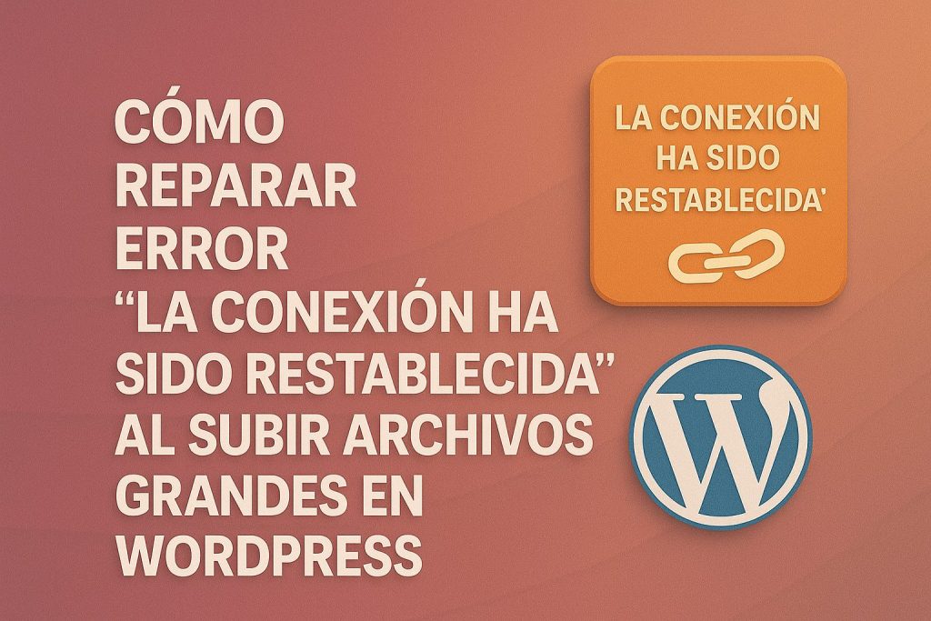 Cómo reparar error la conexión ha sido restablecida al subir archivos grandes en WordPress