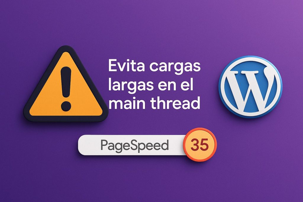 Cómo solucionar “Evita cargas largas en el main thread” en PageSpeed para WordPress