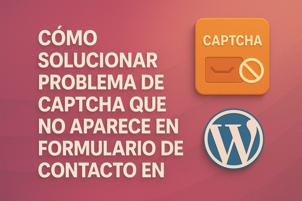 Cómo solucionar problema de captcha que no aparece en formulario de contacto en WordPress