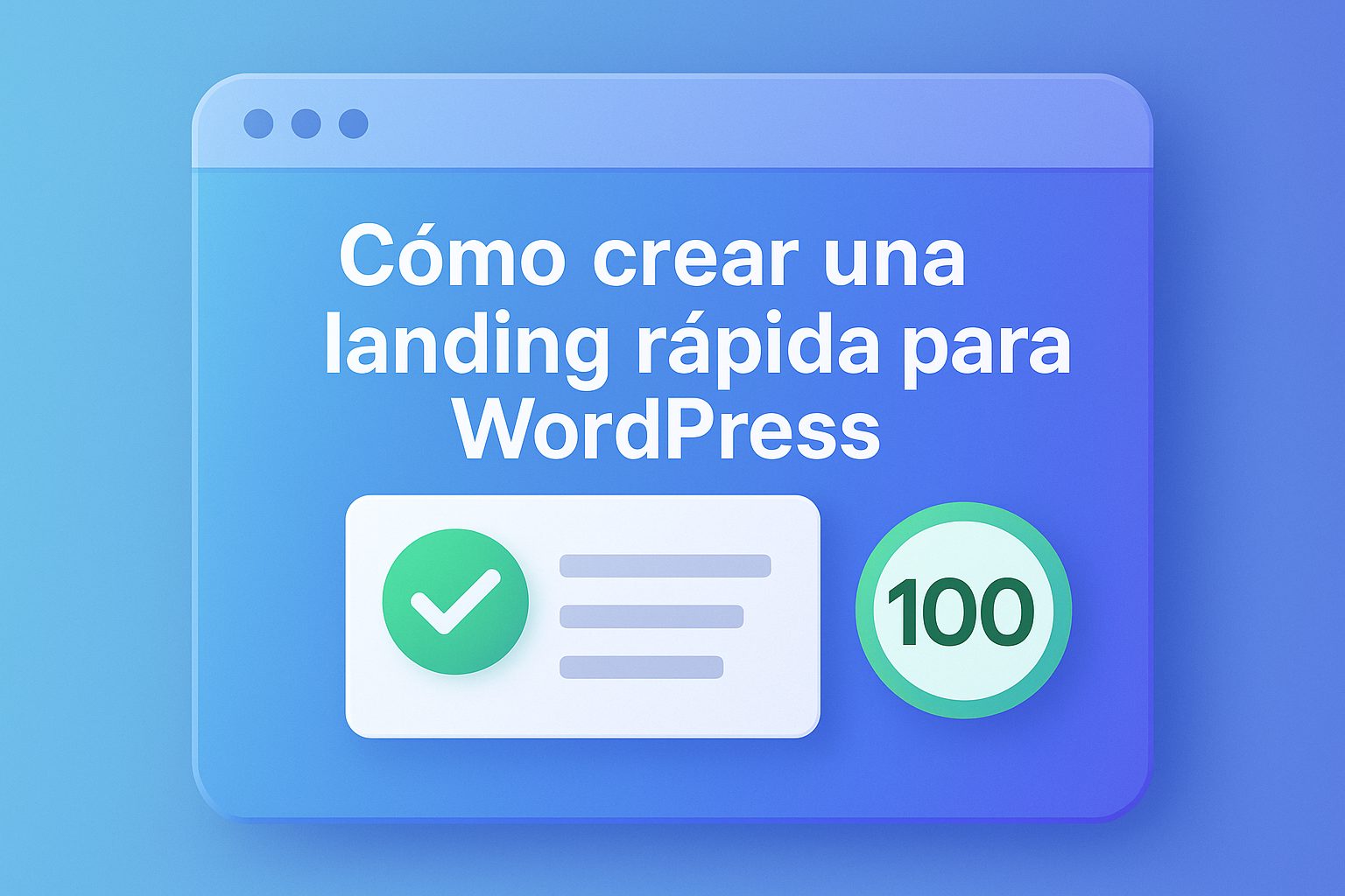 Crear una landing page rapida para Wordpress