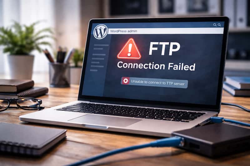 Error de conexión FTP en WordPress