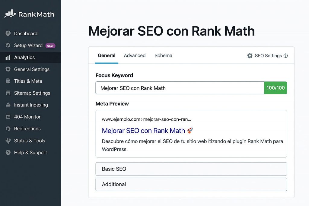 Herramienta de SEO Rank Math