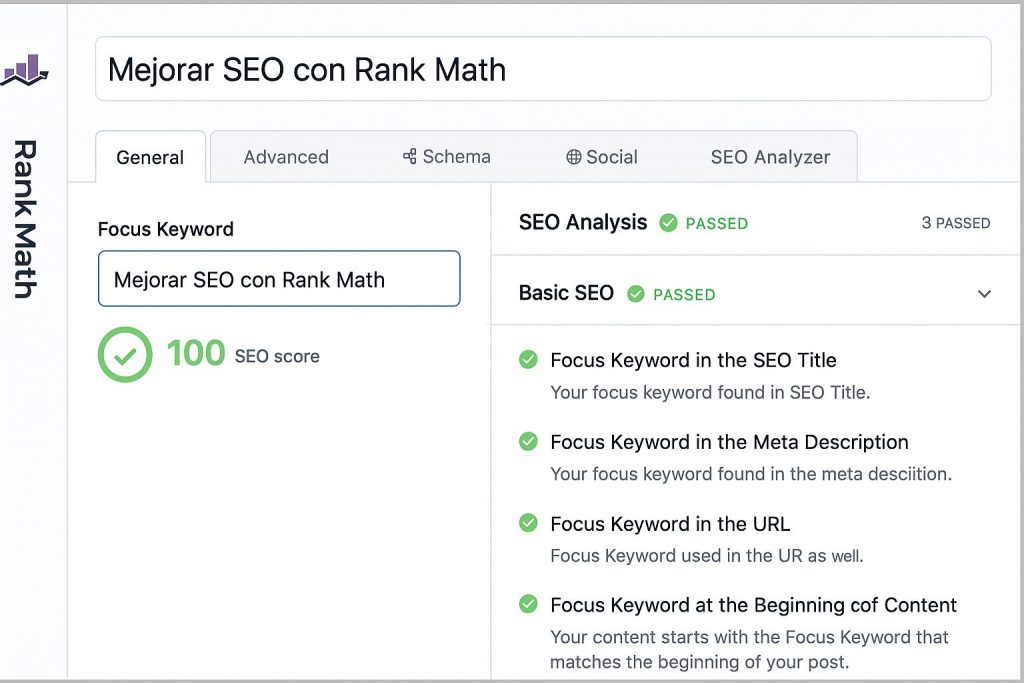 Mejorar SEO con Rank Math