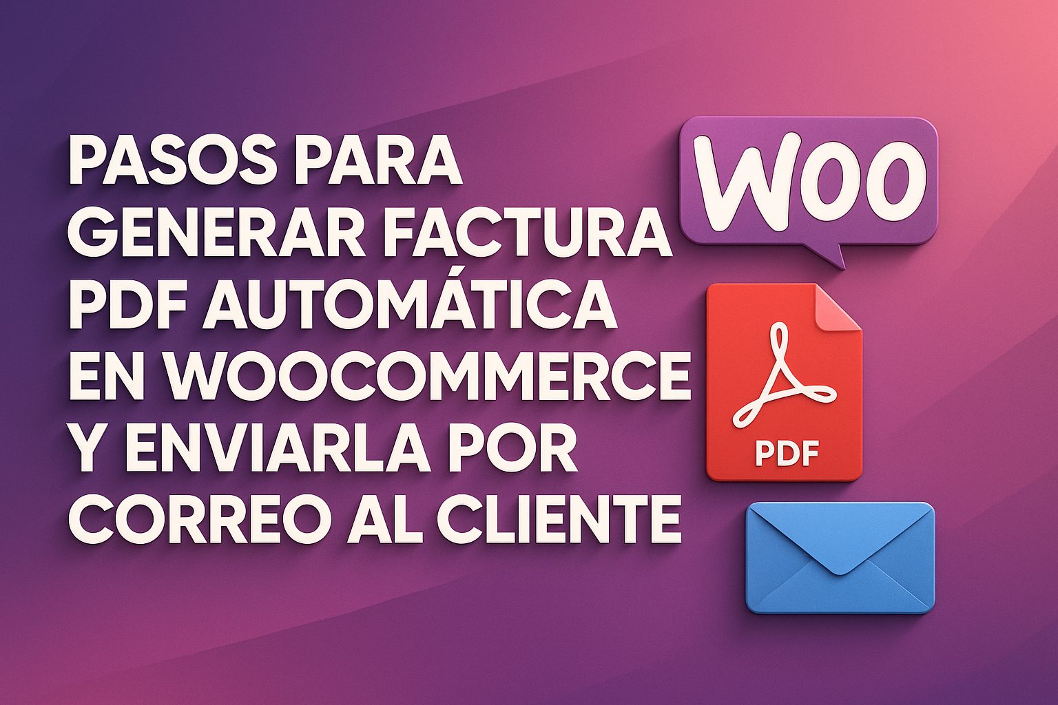 Pasos para generar factura PDF automática en WooCommerce y enviarla por correo al cliente