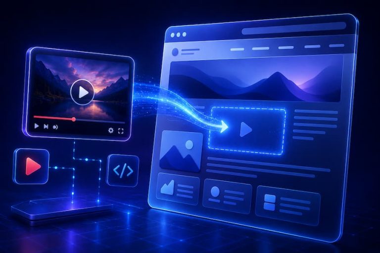 Vídeo de YouTube integrado en la página de inicio de WordPress