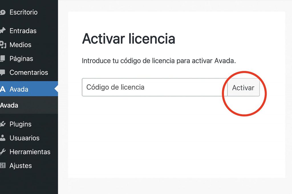 activar licencia avada