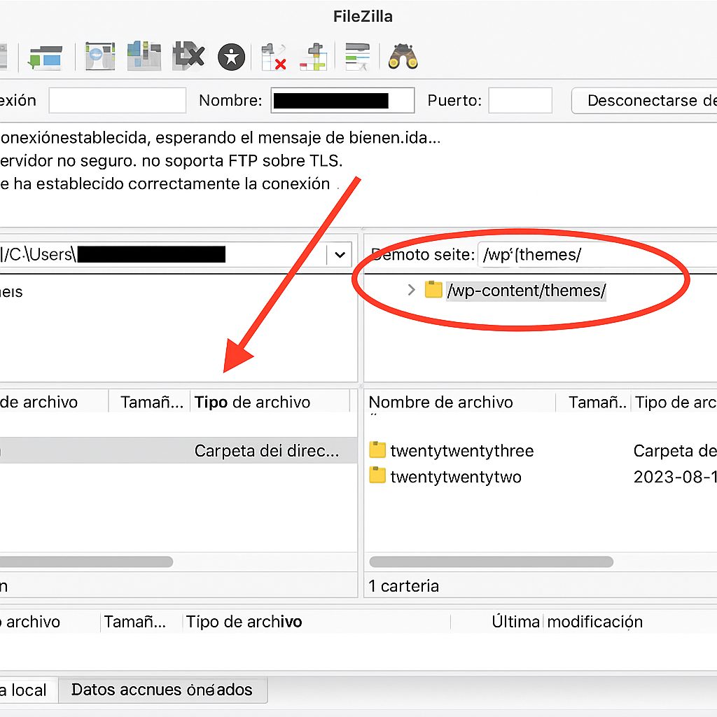 instalar avada por FTP paso uno