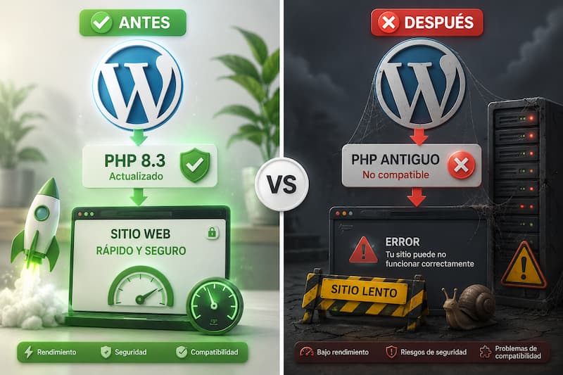 porque es mejor actualizar la version de php de nuestro hosting wordpress